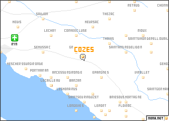 map of Cozes