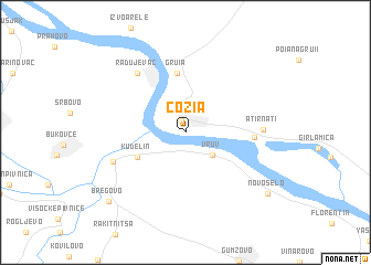 map of Cozia