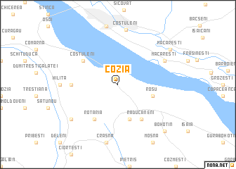 map of Cozia