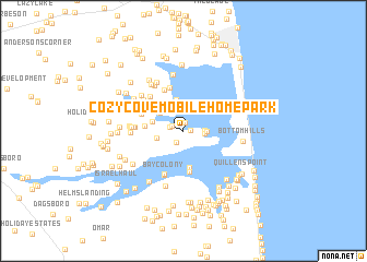 map of Cozy Cove Mobile Home Park