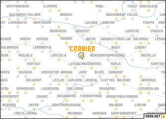 map of Crabier