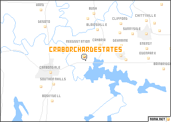 map of Crab Orchard Estates