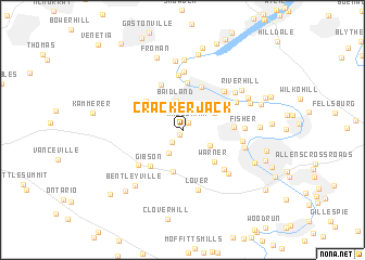 map of Cracker Jack