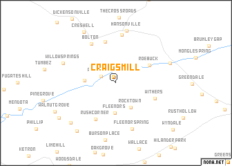 map of Craigs Mill