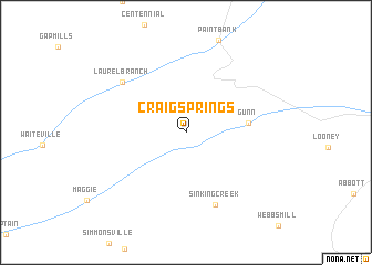 map of Craig Springs