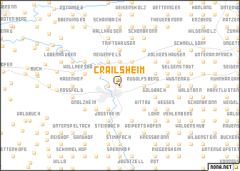 map of Crailsheim