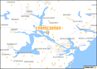 map of Crams Corner