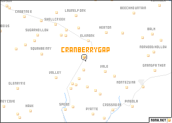 map of Cranberry Gap