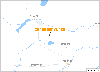 map of Cranberry Lake