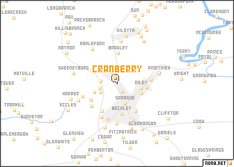 map of Cranberry