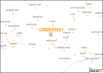 map of Cranes Nest