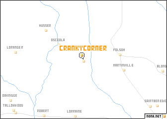 map of Cranky Corner