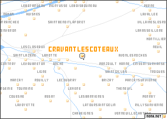 map of Cravant-les-Coteaux