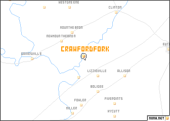 map of Crawford Fork