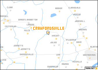 map of Crawfordsville