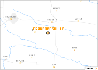 map of Crawfordsville