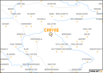 map of Crayke