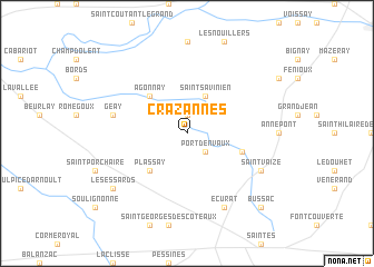 map of Crazannes