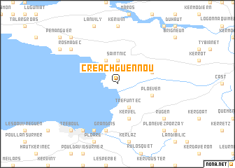 map of Créach-Guennou