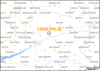 map of Créach Miloc