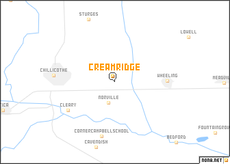 map of Cream Ridge