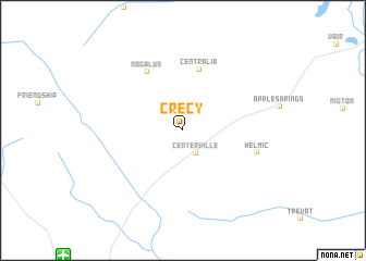 map of Crecy