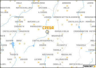 map of Creda