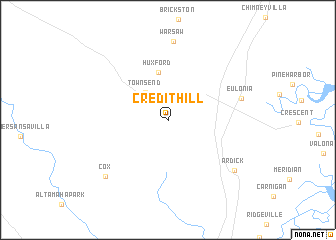 map of Credit Hill