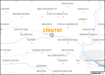 map of Crediton