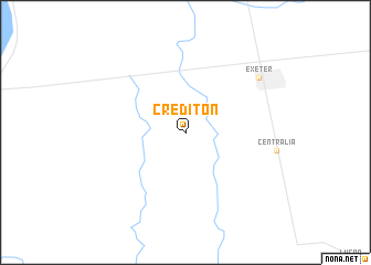 map of Crediton