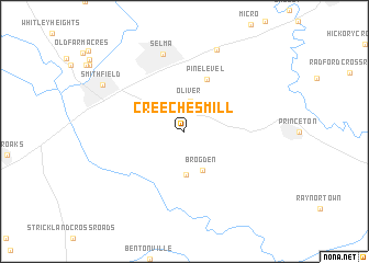 map of Creeches Mill