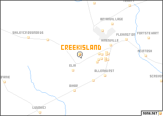 map of Creek Island