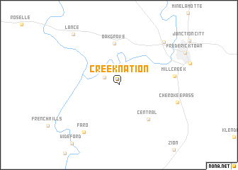 map of Creek Nation