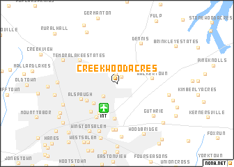 map of Creekwood Acres