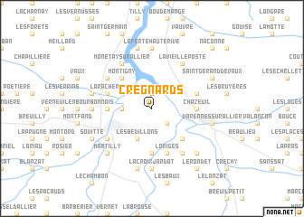 map of Cregnards