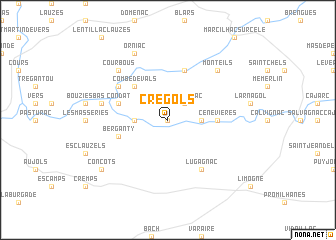 map of Crégols