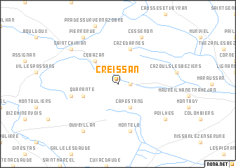 map of Creissan