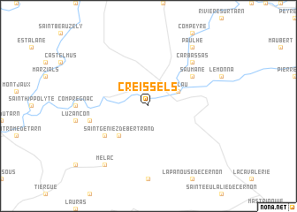 map of Creissels
