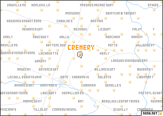 map of Crémery