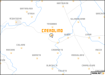 map of Cremolino