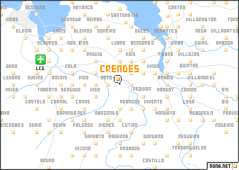 map of Crendes