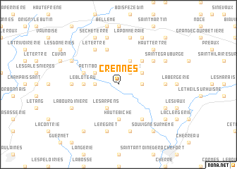 map of Crènnes