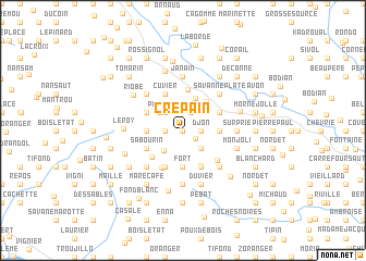 map of Crepain