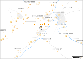 map of Cresaptown