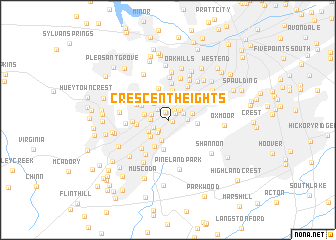 map of Crescent Heights