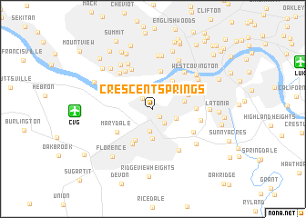 map of Crescent Springs