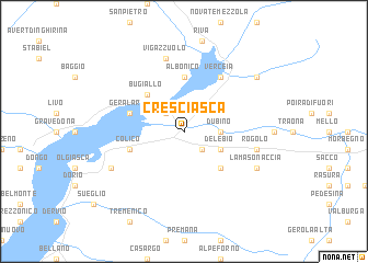 map of Cresciasca