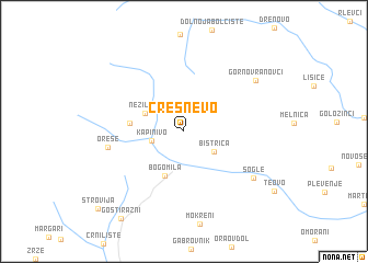 map of Crešnevo