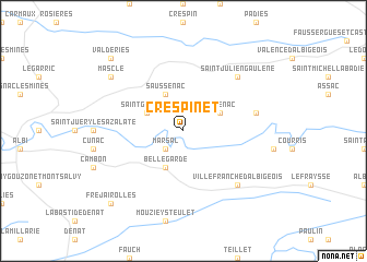 map of Crespinet