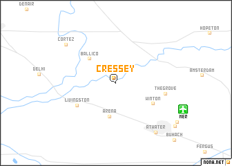 map of Cressey